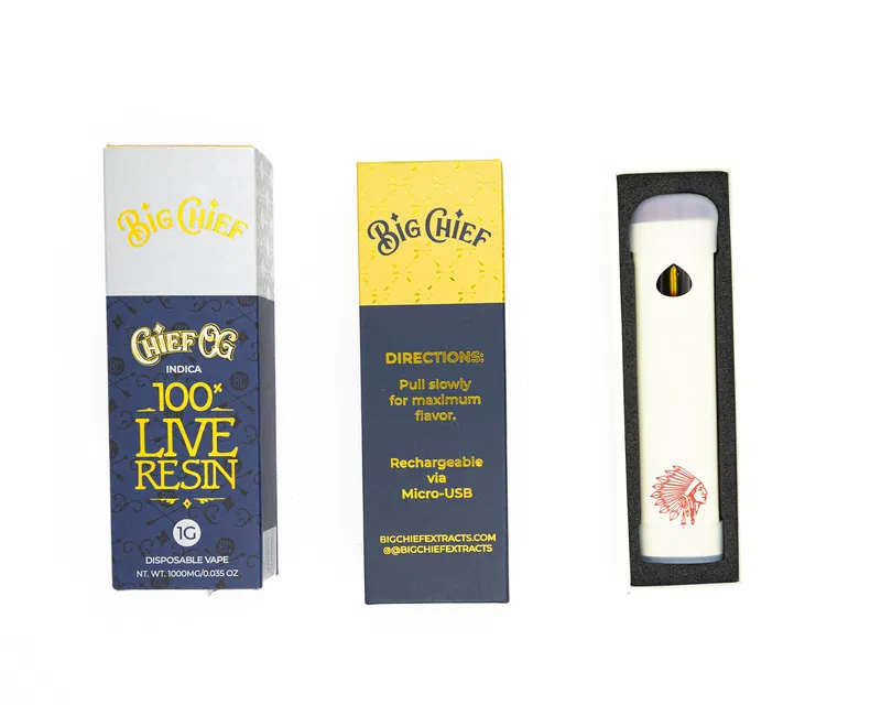 BIG CHIEF DISPOSABLE RECHARGABLE VAPE CARTS 1G - Image 7