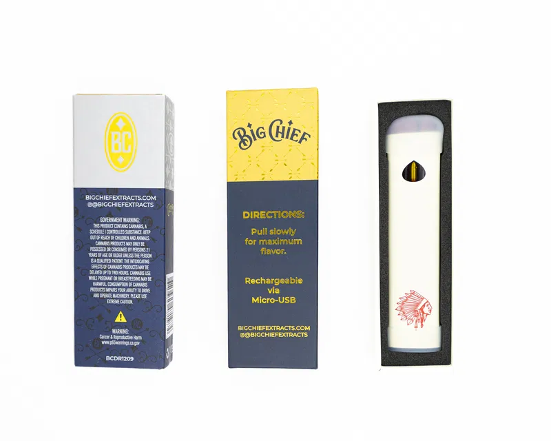 BIG CHIEF DISPOSABLE RECHARGABLE VAPE CARTS 1G - Image 5