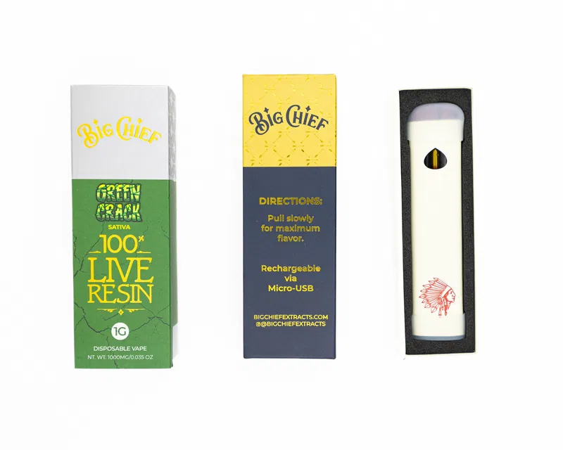BIG CHIEF DISPOSABLE RECHARGABLE VAPE CARTS 1G - Image 3