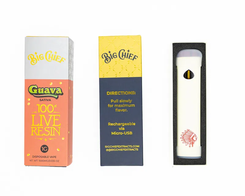 BIG CHIEF DISPOSABLE RECHARGABLE VAPE CARTS 1G - Image 8