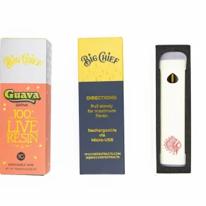 BIG CHIEF DISPOSABLE RECHARGABLE VAPE CARTS 1G