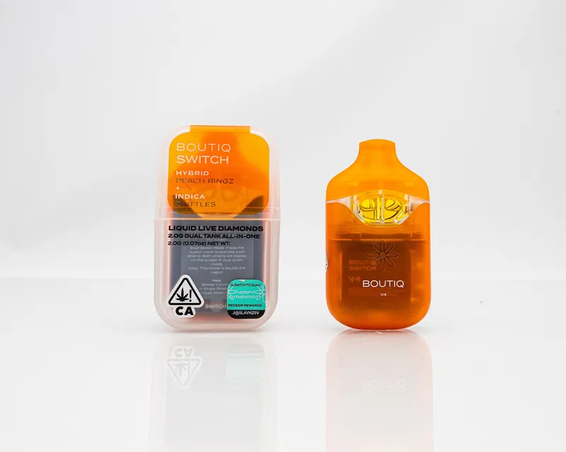 BOUTIQ – DISPOSABLE RECHARGEABLE VAPE CARTS – V. 4 SWITCH DUAL TANK  – 2g