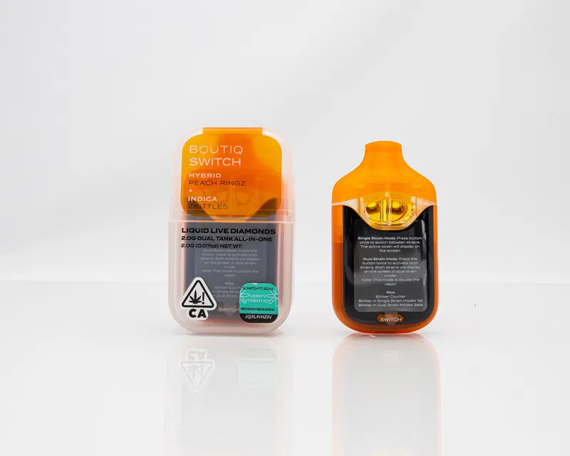 BOUTIQ – DISPOSABLE RECHARGEABLE VAPE CARTS – V. 4 SWITCH DUAL TANK  – 2g - Image 12