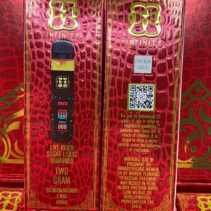 HITZ INFINITY EDITION 2G DISPOSABLE -EDITION ONE - LIVE RESIN SUGAR LIQUID DIAMONDS